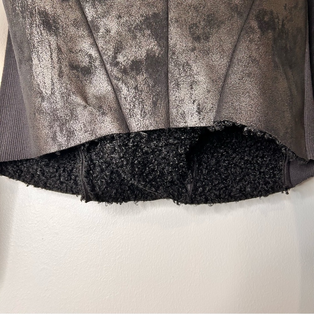 Vera Wang Black Textured Moto Jacket - Size M - Picture 11 of 16